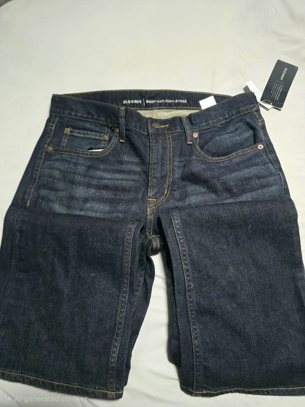 NWT Old Navy Men's Boot-Cut Jeans Dark Wash Stretch Size 32x32